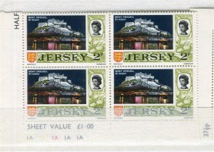 BRITAIN JERSEY; 1970s early QEII Pictorial issue MINT MNH 2p. CORNER BLOCK 4