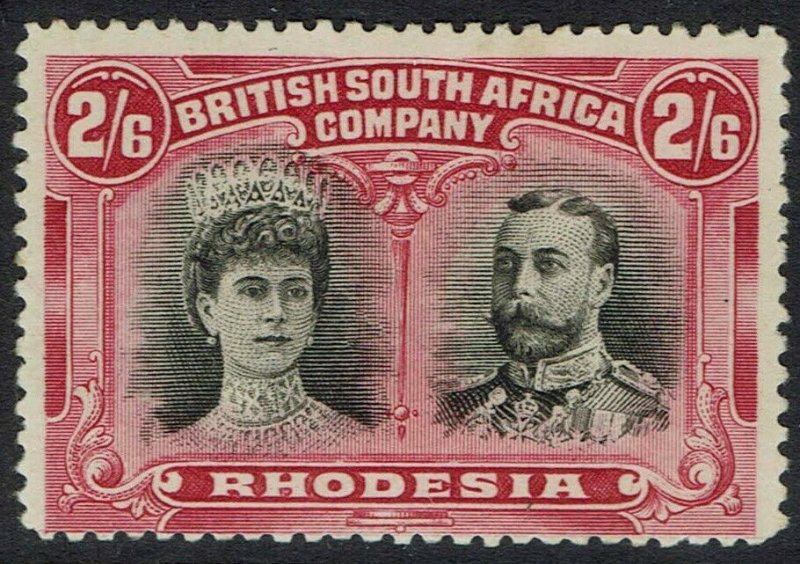 RHODESIA 1910 KGV DOUBLE HEAD 2/6 