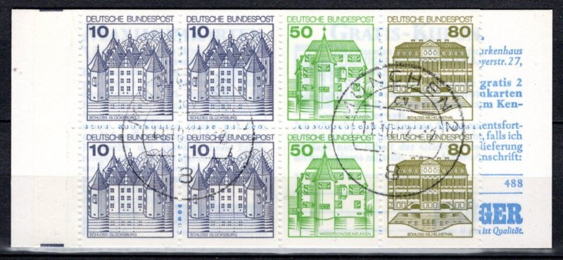 Germany Bund Scott # 1231c, mint nh, stamp booklet Michel # MH24c