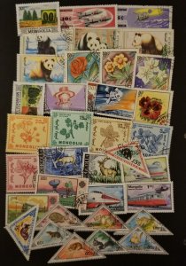 MONGOLIA Asia Used Stamp Lot Collection CTO T6450