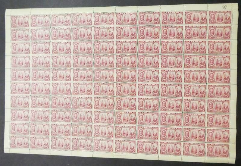 EDW1949SELL : SARAWAK 1948 Sc #155. 500 stamps in Full Sheets. VF MNH. Cat $1625