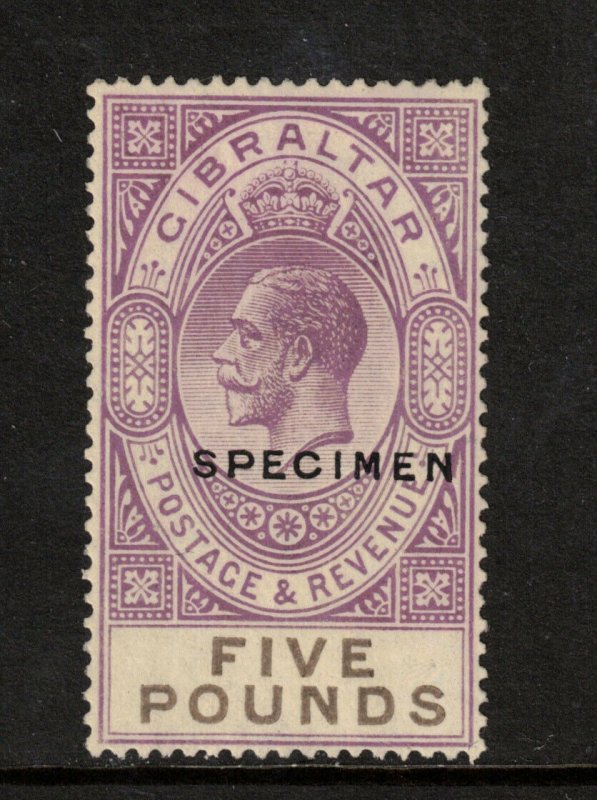 Gibraltar #93s Very Fine Never Hinged With Specimen Overprint