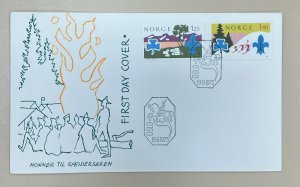 D)1975, NORWAY, FIRST DAY COVER, ISSUE IN HONOR OF THE SCOUT EDITION, FDC