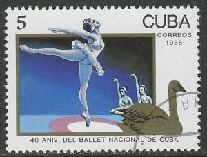 CUBA 1988 Ballet Issue Sc 3086 CTO Used