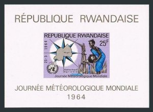 Rwanda 54A,MNH.Michel 70 Bl.1. UN 4th World Meteorological Day,1964.