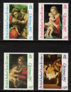 BIOT 1992 Christmas; Scott 128-31, SG 128-31; MNH