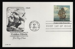 #UX86 19c Drake's Golden Hinde, Artmaster FDC **ANY 5=FREE SHIPPING**