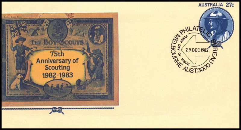 Australia Scouting Postal Stationary U/A FDC VF