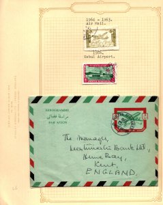 AFGHANISTAN  USED STAMPS  VERY  OLD  HINGED ON  SG JUNIOR PAGES  (26)