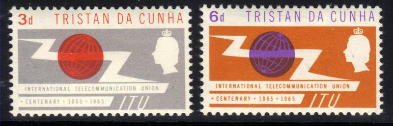 Tristan De Cunha 1965 QE2 Set ITU MM SG 85 - 86 ( R802 )