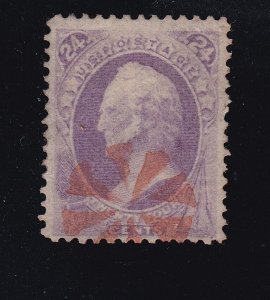 US 153 24c Scott Used w/Red Fancy Cancel VF+ SCV $245++ (BB4)