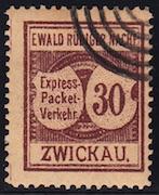 German 19th C. Local Post, Zwickau CTO #4, CV 12.00, See Description