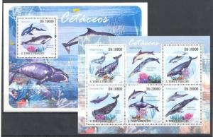 Sao Tomé e Príncipe stamp MNH Whales Mammals WS90613