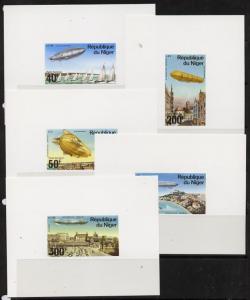 Niger Republic 1976 Zeppelin set of 5 individual deluxe d...