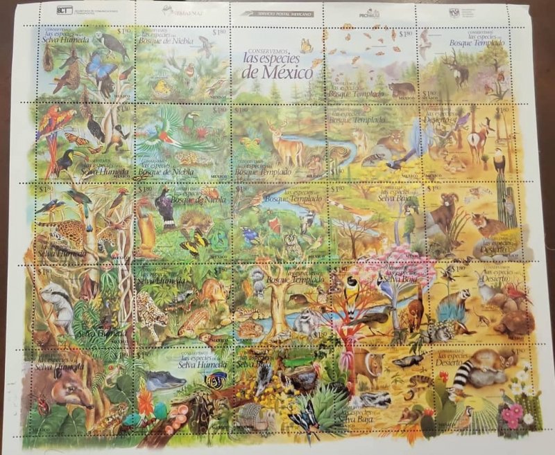 SKV) 2021. Mexico. The species. Humid Forest. Souvenir Sheet. MNH. Price. 400.00