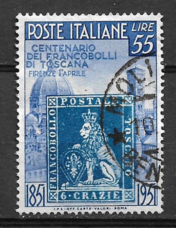 COLLECTION LOT #472 ITALY #569 1951 CV=$37.50