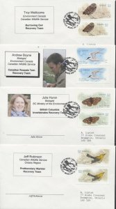 2008 Set of 4 Endangered Species FDCs Private Cachets #2285a-d, 2286-9