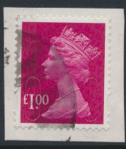 GB £1 Security Machin 2012 SG U2933  SC# MH386 Used  - see details / scan