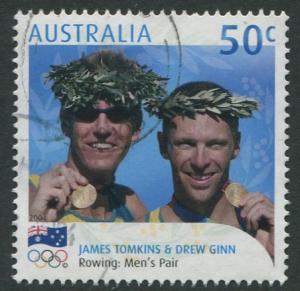 AUSTRALIAN GOLD MEDALIST ATHENS 2004 - 50c JAMES TOMKINS & DREW GINN - USED