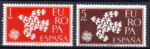 Spain 1961 Sc#1010/1011 EUROPA CEPT BIRDS Set (2) MNH
