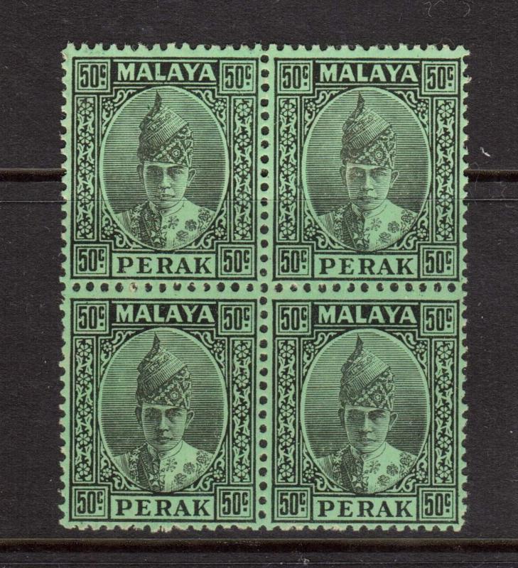 Malaya Perak #95 NH Mint Block