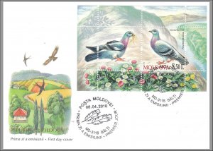 MOLDOVA - 2010 ROCK DOVE / BIRDS - MS - FDC