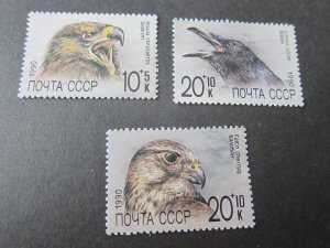 Russia 1990 Sc B166-68 animal set MNH