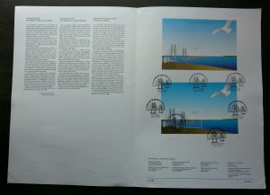 Portugal Bridge 1998 Building Bird (stamp + ms on info sheet) *4 pages *see scan