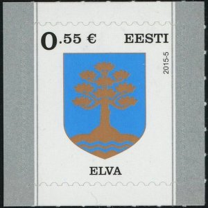 Estonia #781 Arms of Elva 0.55€ Postage Stamp 2015 Europe Eesti MLH