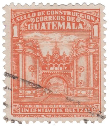 GUATEMALA 1943 POSTAL TAX  STAMP SCOTT # RA21. USED. # 3