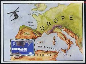 GIBRALTAR - 1978 - Gibraltar from Space - Perf Min Sheet - Mint Never Hinged