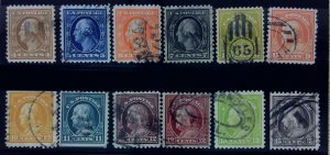 Scott #503-504&506-518 - Used - FW Lot - 1917