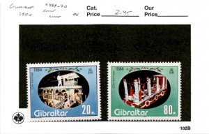 Gibraltar, Postage Stamp, #469-470 Mint Hinged, 1984 Christmas