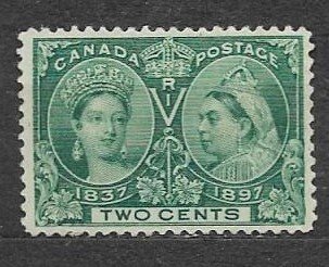 CANADA-1897, Sc#52, USED , VF+, QUEEN VICTORIA-DIAMOND JUBILEE.