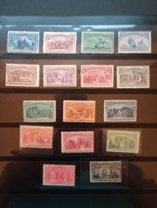 *PRICE DROP* Sc# 230-245 MNH/MLH  full set 1893 Columbian Issue