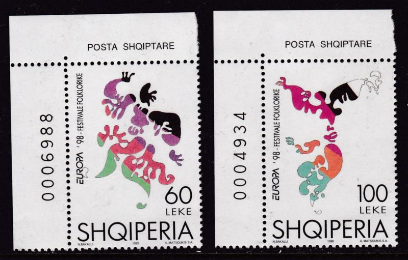 Albania 1998 EUROPA  Folk Festivals (2)  VF/NH(**)