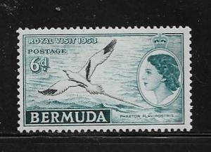BERMUDA 163 MINT HINGED ROYAL VISIT ISSUE