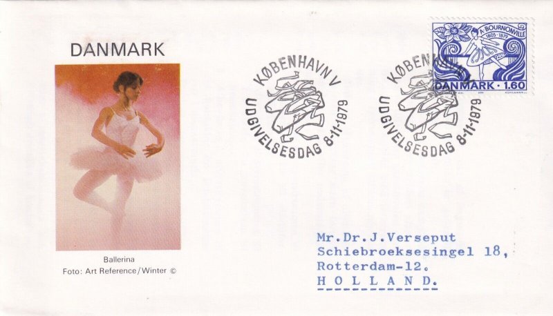 SA25d Denmark 1979 100th Anniv of Death of August Bournonville, FDC