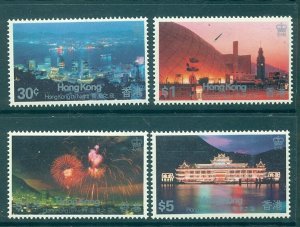 Hong Kong - Sc# 415-8. 1983 Hong Kong at Night. MNH $24.00.