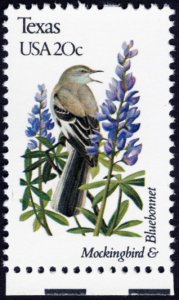 U.S. #1995A 20c MNH (State Birds & Flowers - Texas)