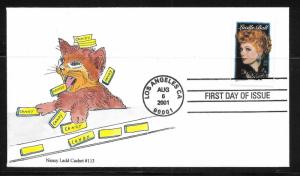 United States 3523 Lucille Ball I Love Lucy Ladd Cachet FDC (LB3)