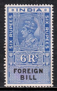India - 6r Foreign Bill Revenue - Barefoot 2012 #89 - CV £3.50