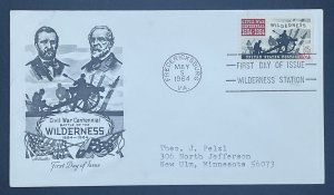 Scott 1181   FDC    Civil War, Battle of the Wilderness    Artmaster Cachet