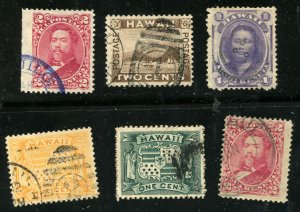 Hawaii Stamp Lot of 6,