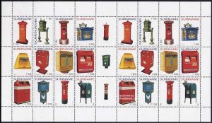 Suriname, Republic 2004, Letter boxes sheet, MNH