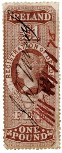 (I.B) QV Revenue : Ireland Registration of Deeds £1 (1872)