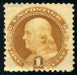 US #133 SCV $750. XF mint hinged, wonderful centering, full fresh gum, 1c Buf...