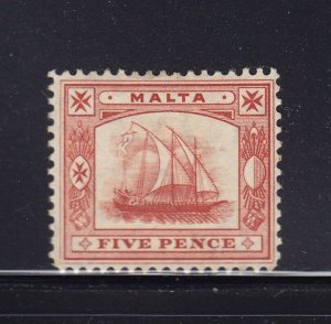 Malta Scott # 44 VF-OG mint lightly hinged scv $ 45 nice color ! see pic !