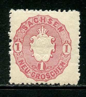 Saxony # 17, Mint Hinge Remain. CV $ 1.60