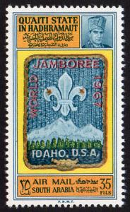 Aden Qu'aiti State Mi #122A  mnh - 1967 World Scout Jamboree Idaho - perf